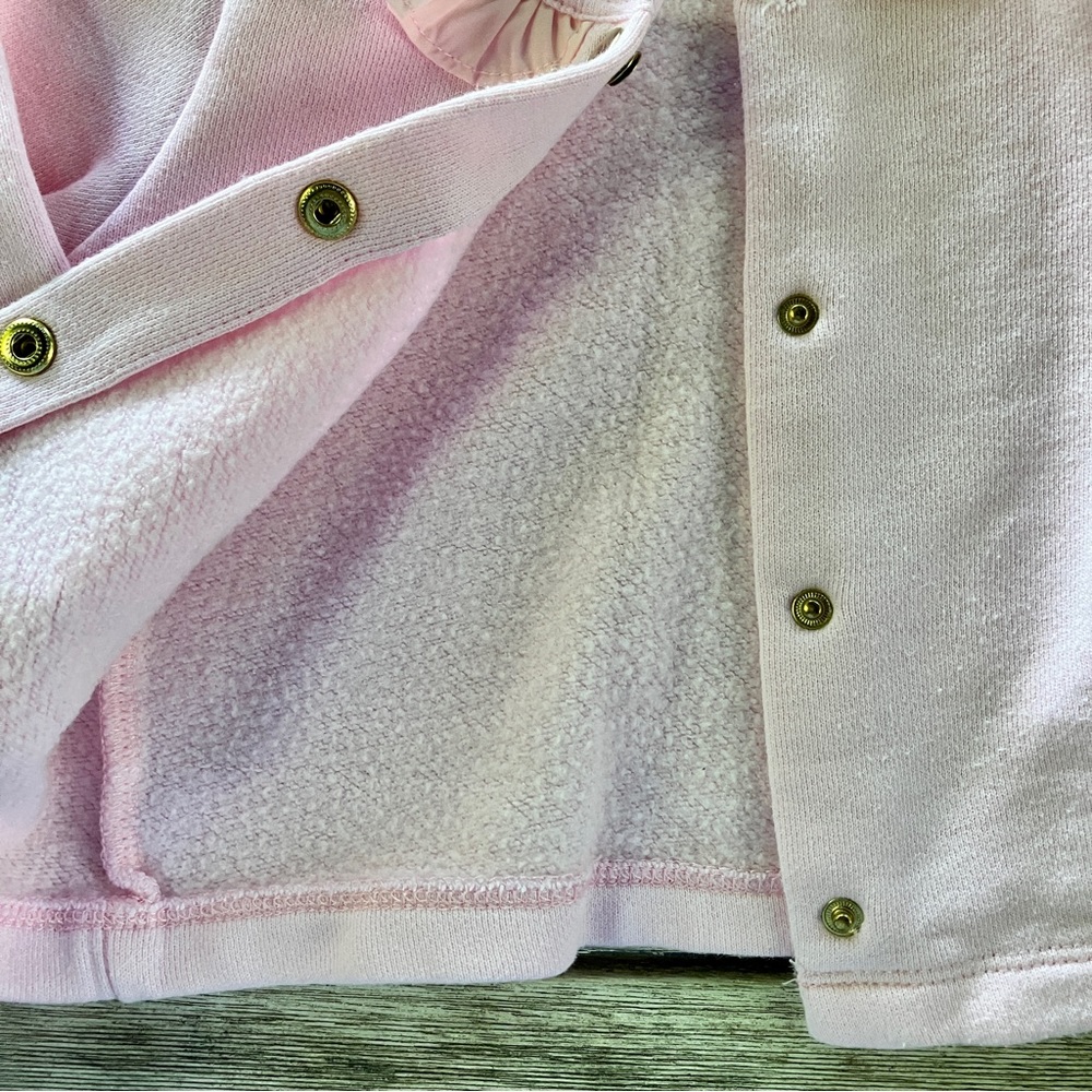 Cyrillus Pink Ruffled Cardigan - Size 9m - Picture 3 of 8